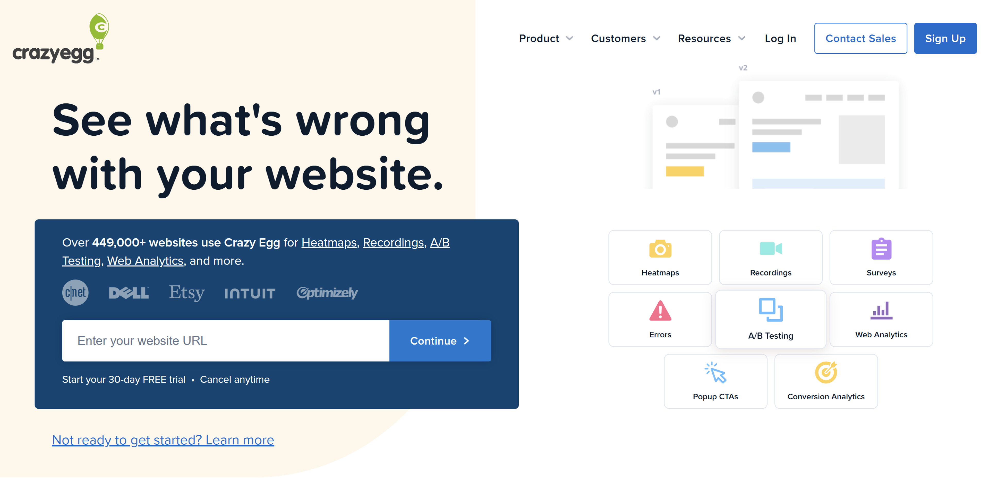 Crazy Egg is a website optimization tool