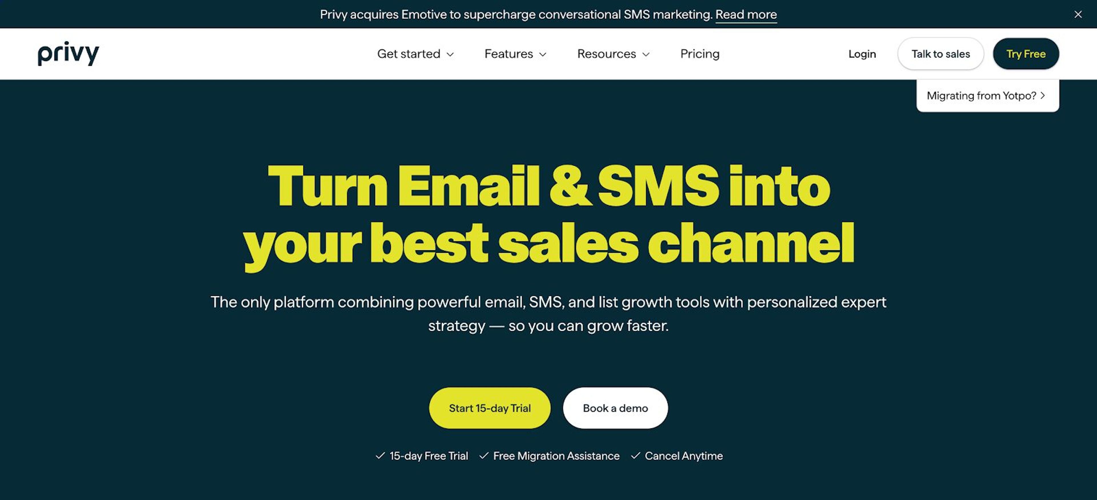 Privy supports products recommendations, and customer engagement.