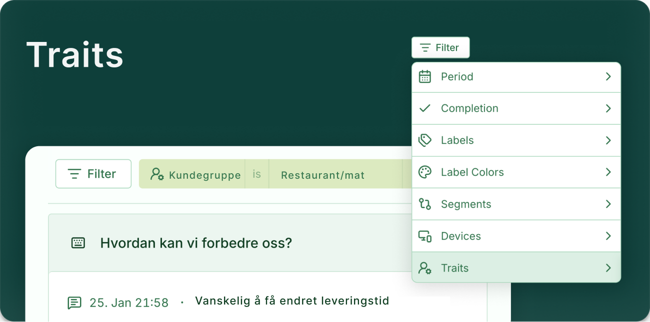 Illustrasjon: Traits - send kontekstdata med undersøkelser