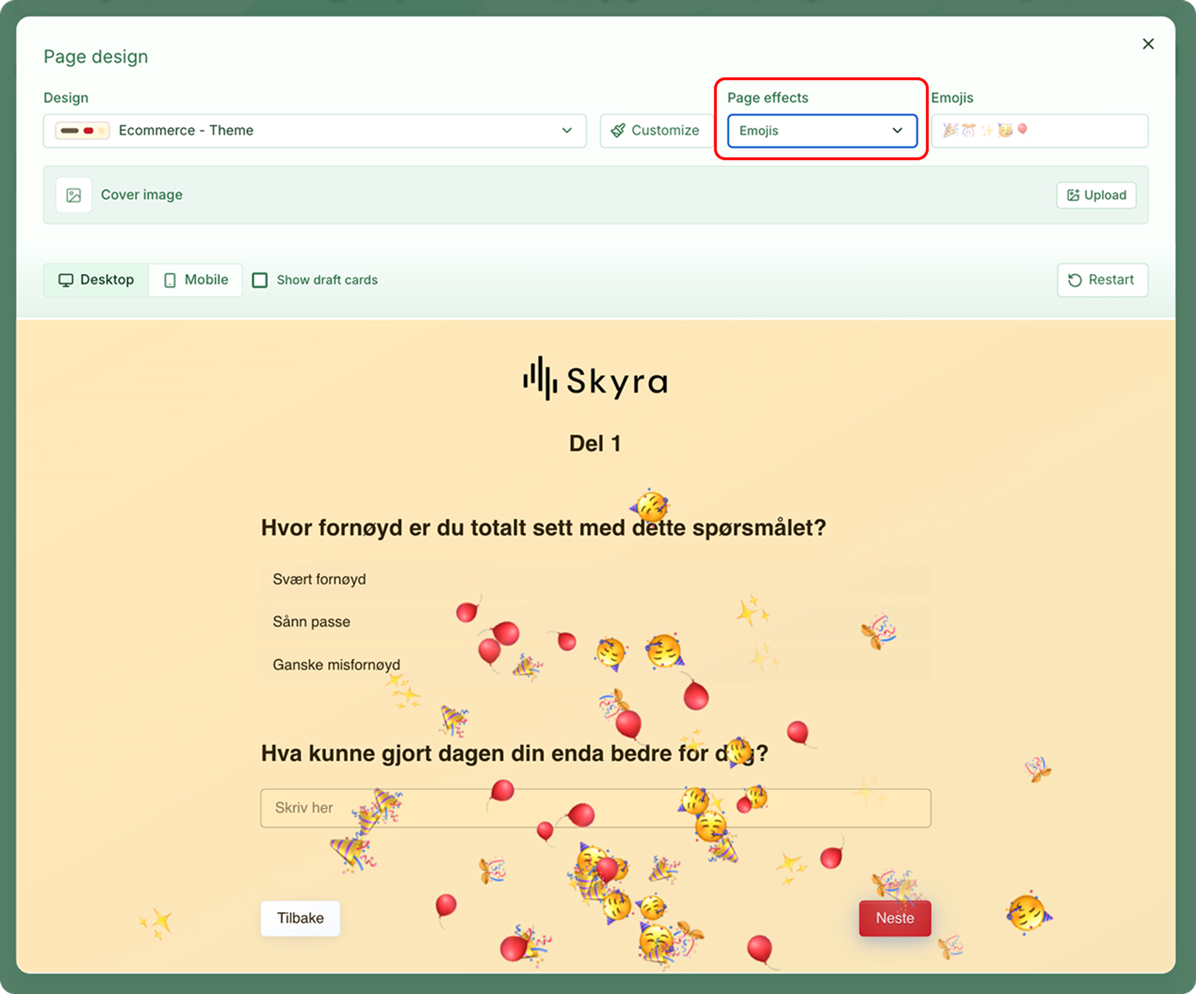 Illustrasjon: Opprett en Link Survey