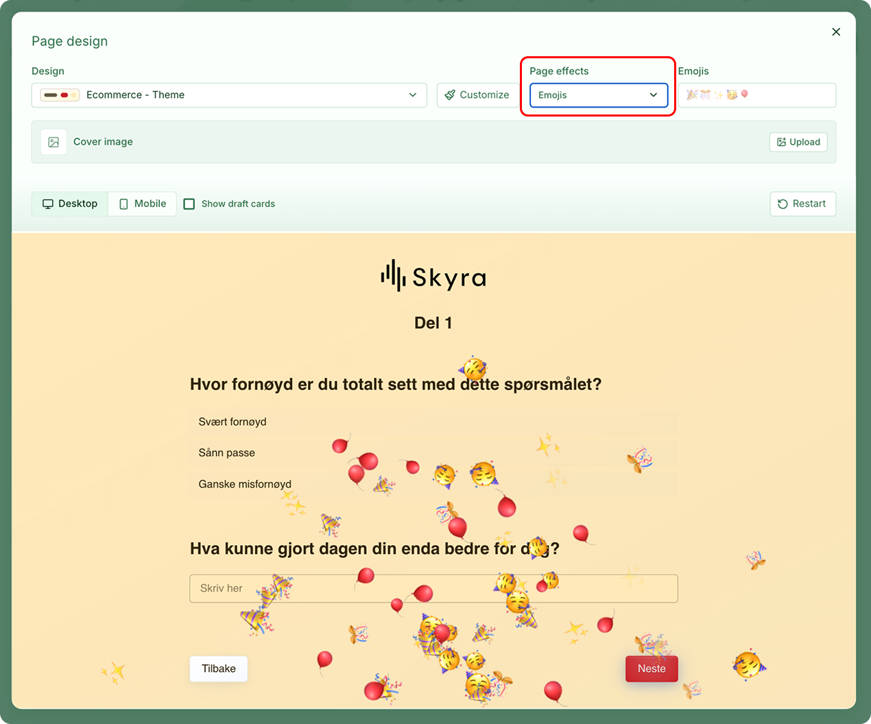 Illustrasjon: Opprett en Link Survey