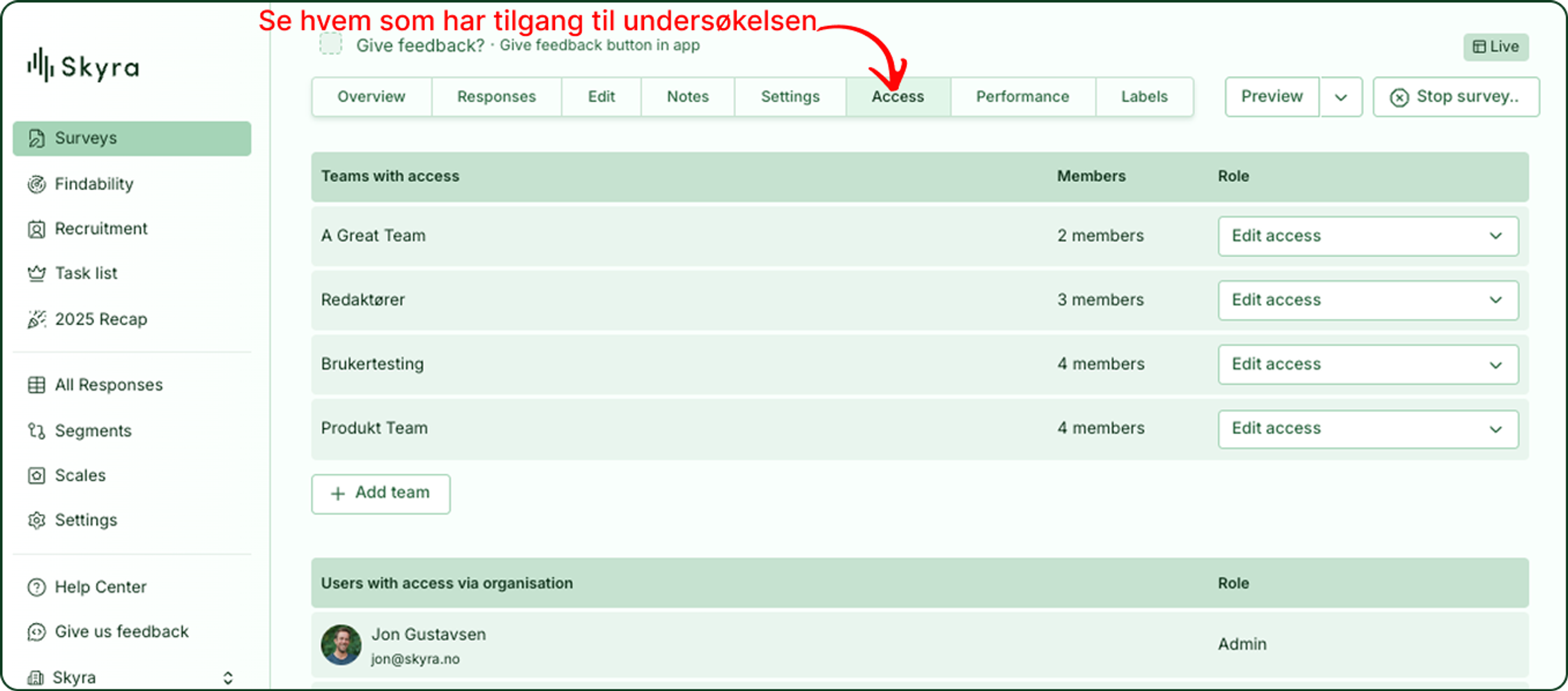 Illustrasjon: Teams for tilgangsstyring