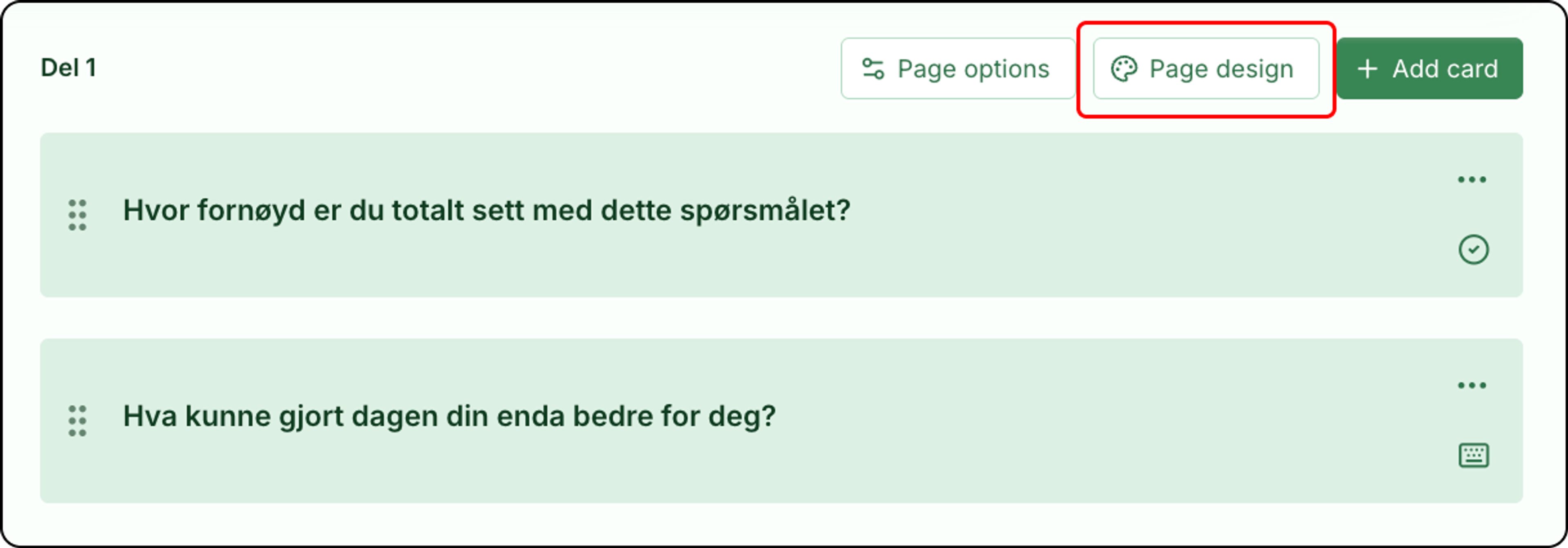 Illustrasjon: Opprett en Link Survey