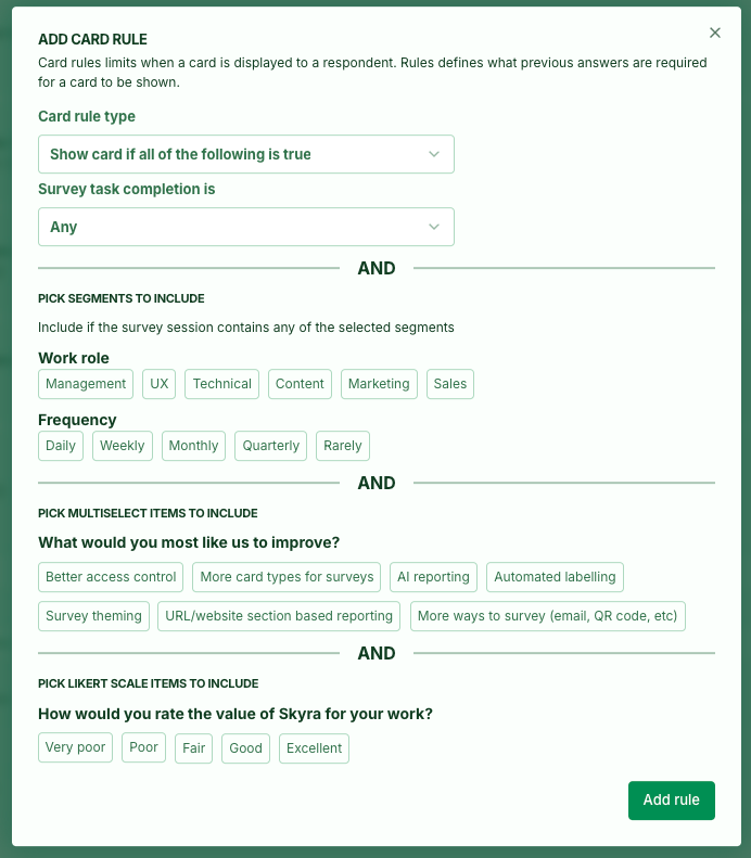 Screenshot: 2.0 New card rules