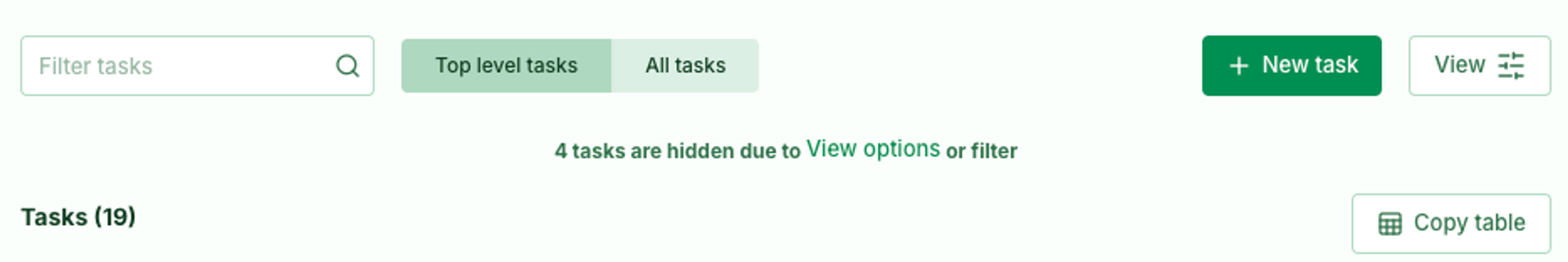Screenshot: 2.0 Top tasks