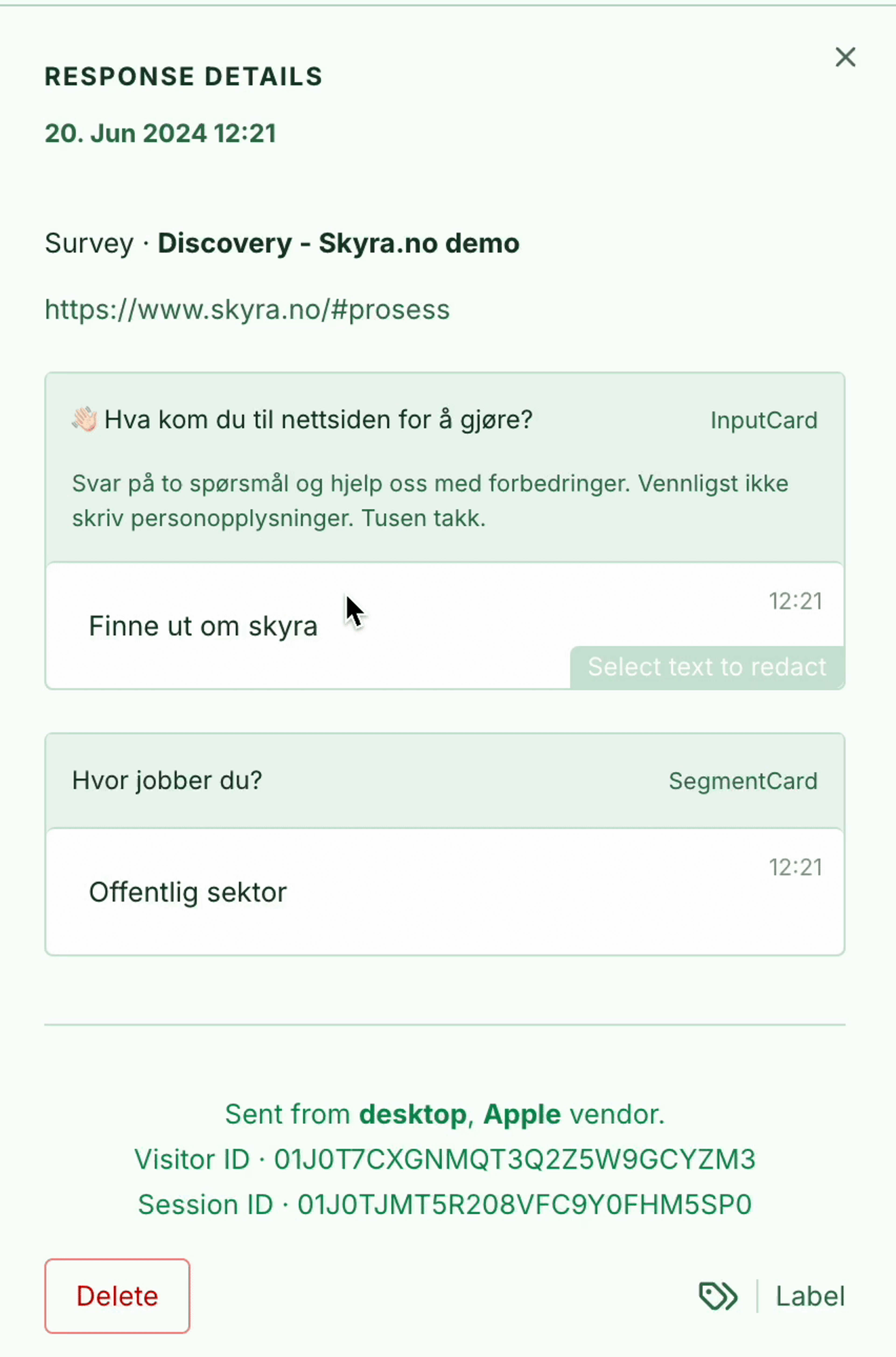 Screenshot: 2.0 Sidebar