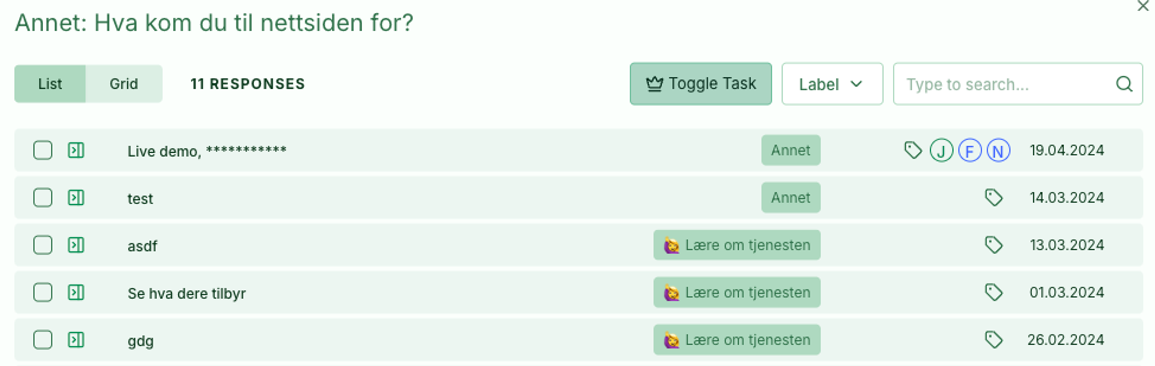 Screenshot: 2.0 Top tasks