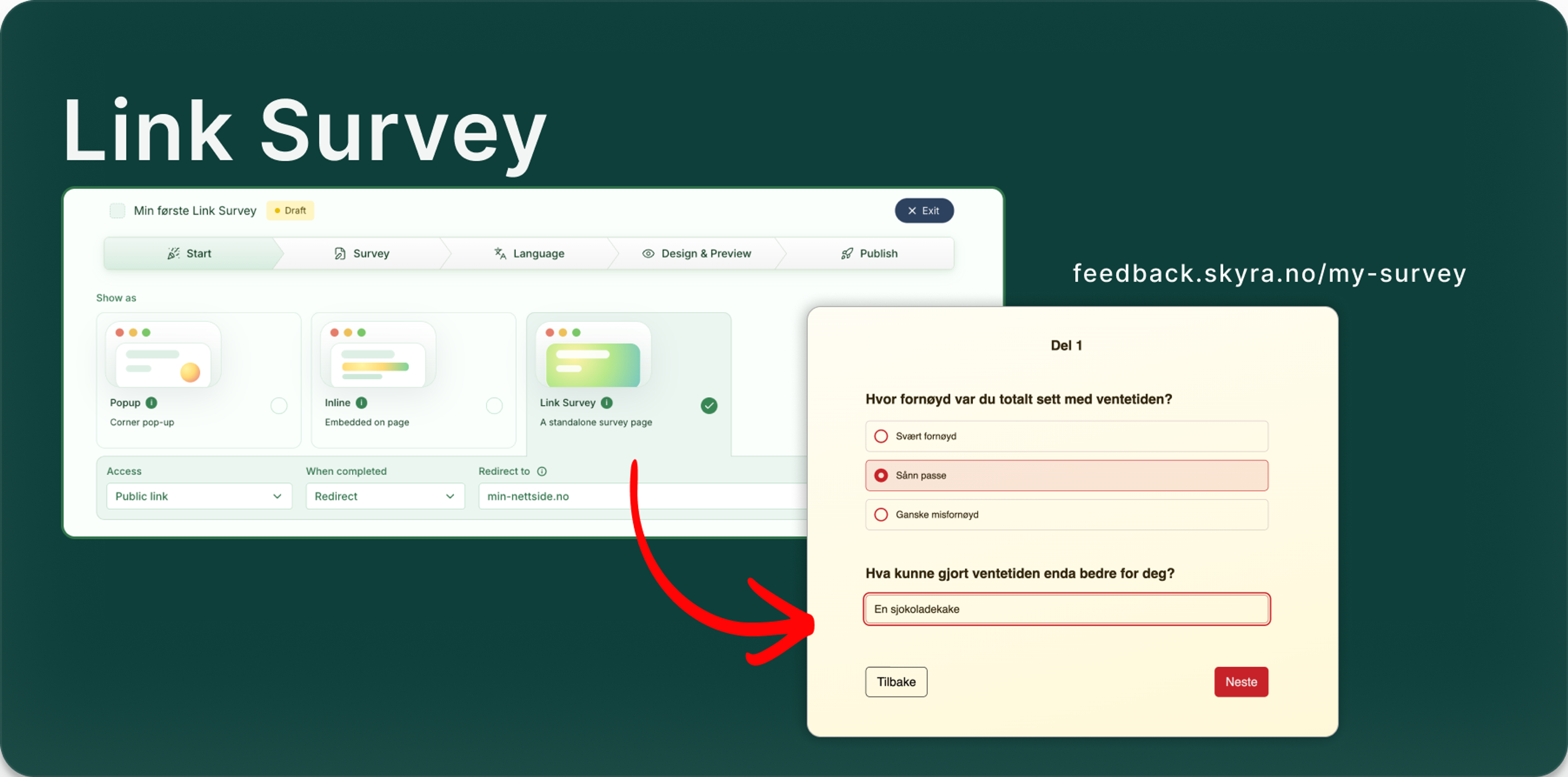 Illustrasjon: Introduksjon til Link Survey