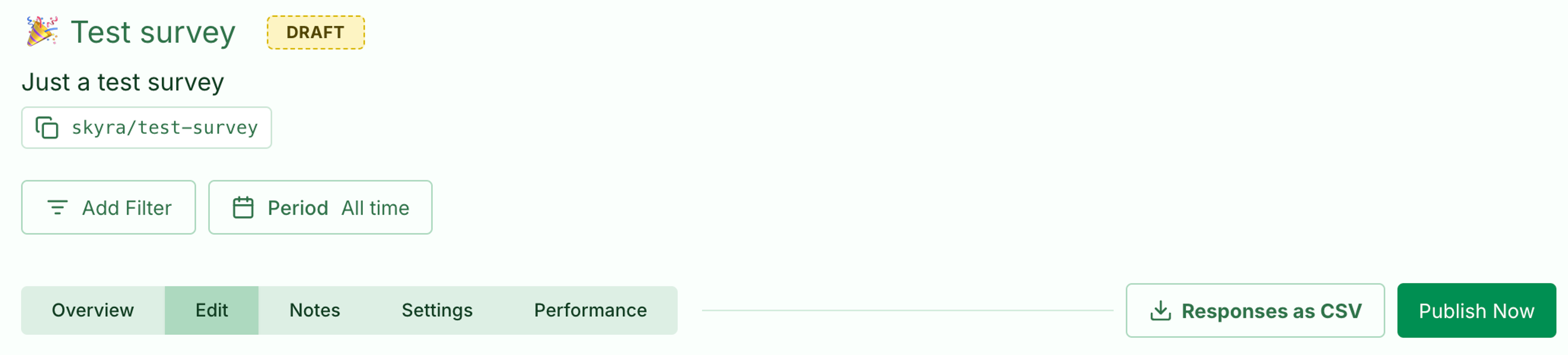 Screenshot: 3.0 Survey editing
