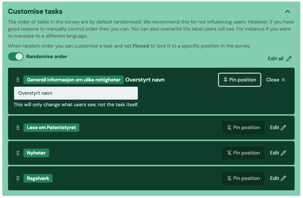 Screenshot: 2.3 Improved task picker when adding task cards