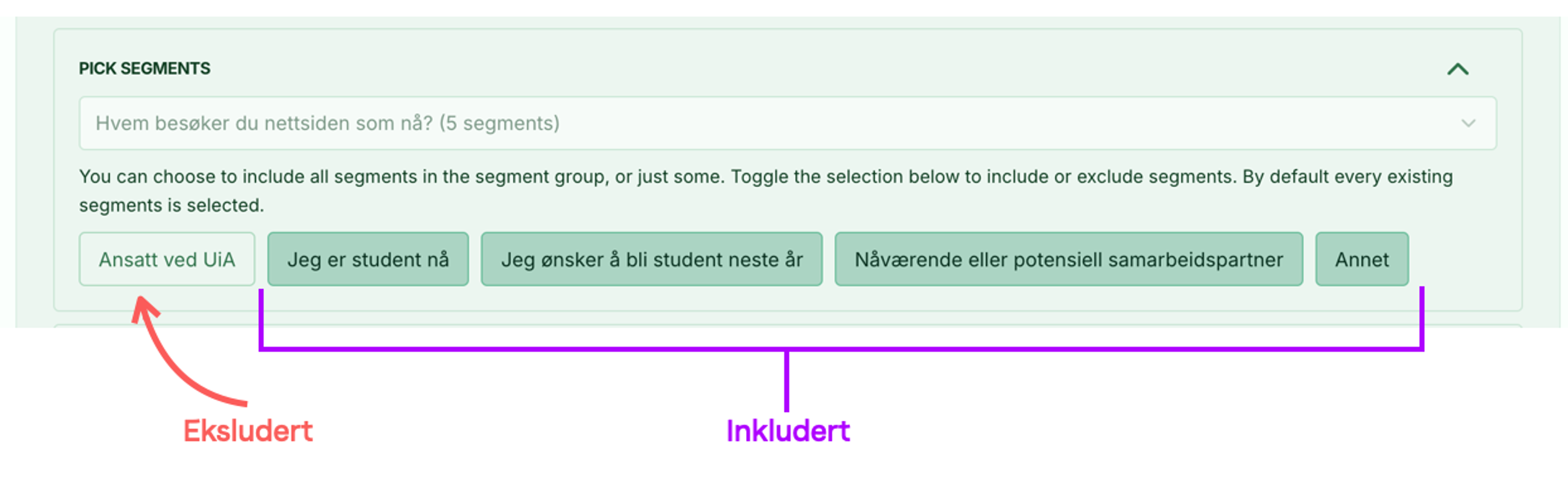 Illustrasjon: Segment spørsmål