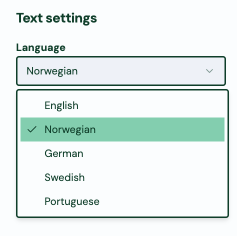 Screenshot: 1.4 Additional language support