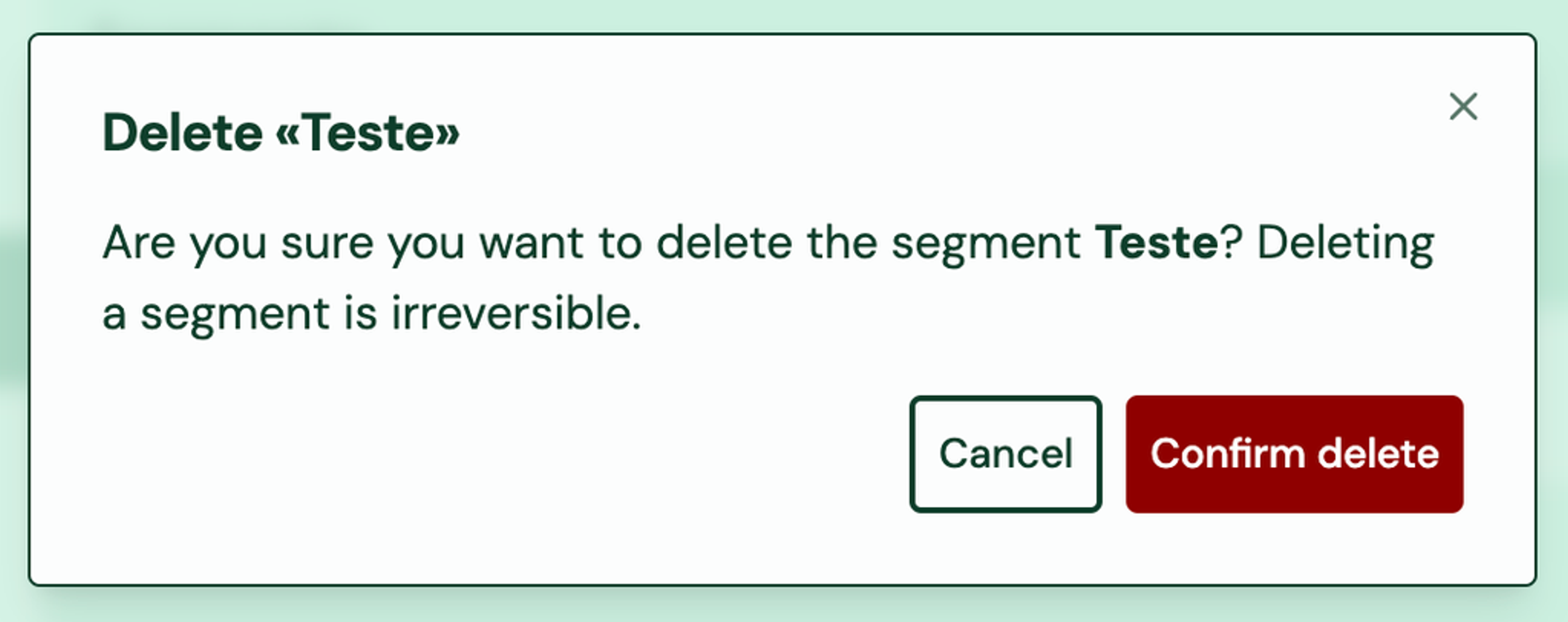 Screenshot: 3.1 Edit and delete segments
