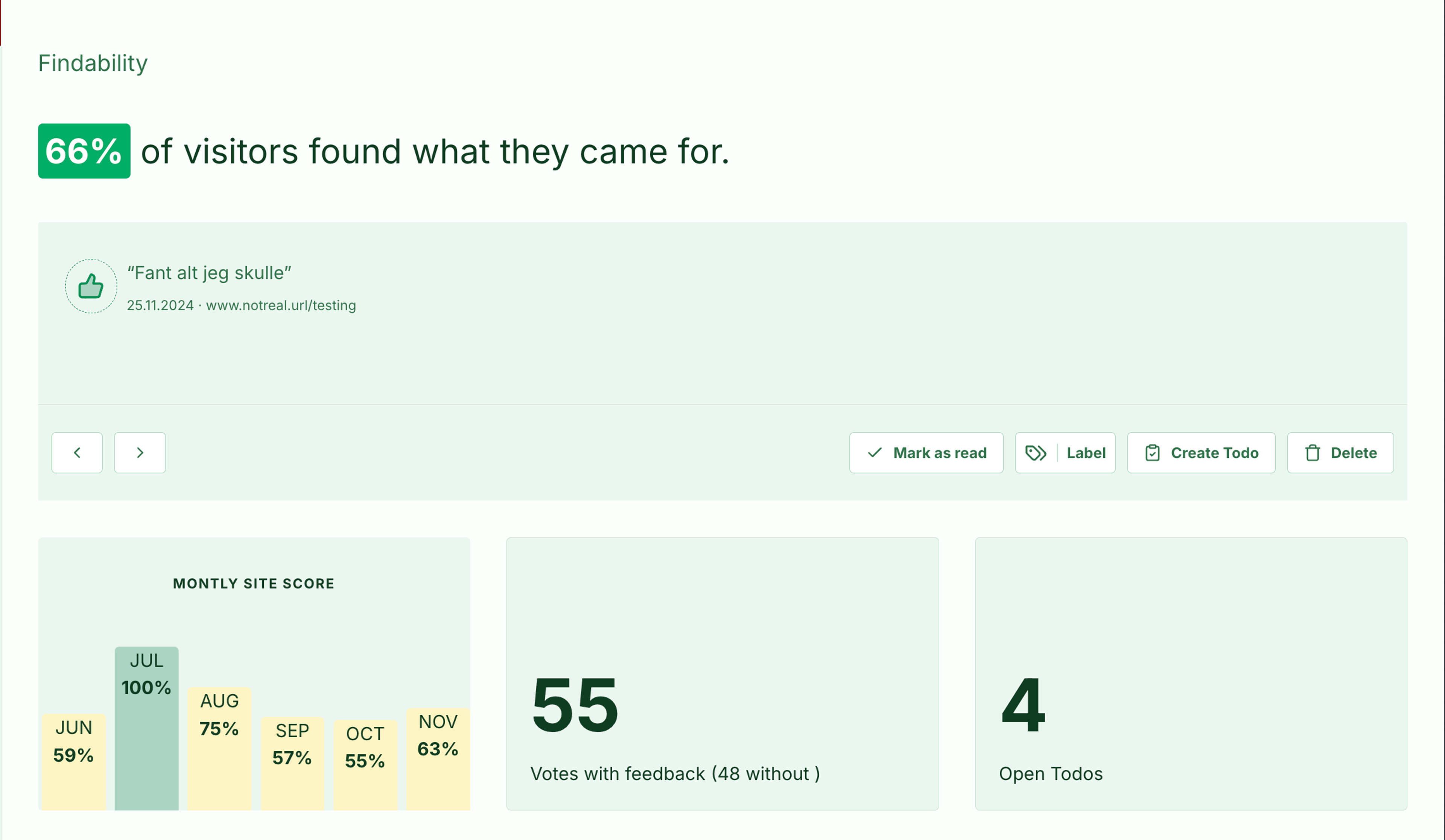 Screenshot: 2.1 New dashboard!