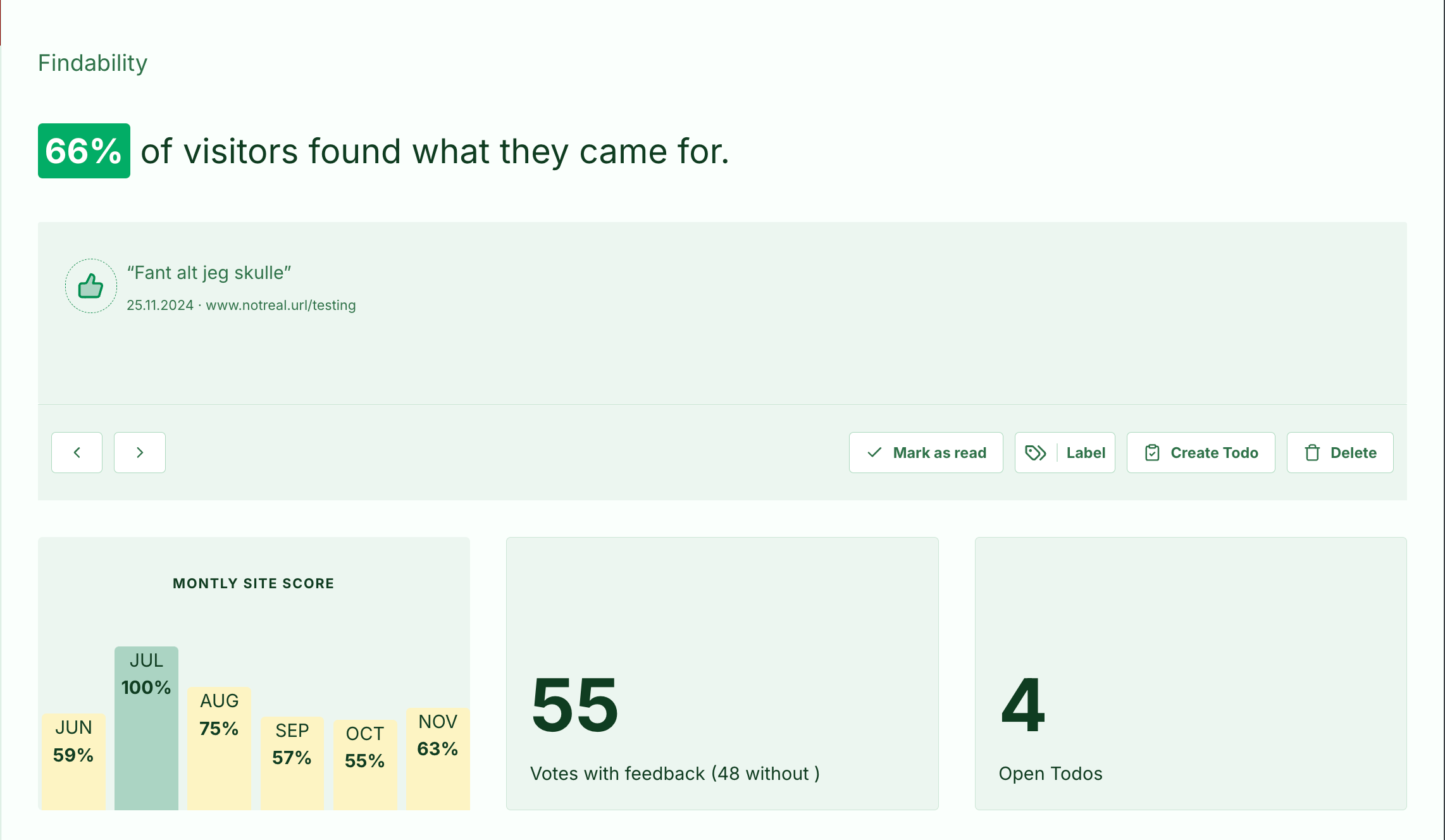 Screenshot: 2.1 New dashboard!