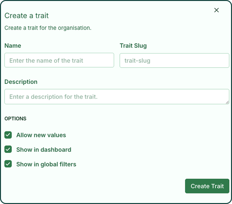 Illustrasjon: Traits - send kontekstdata med undersøkelser