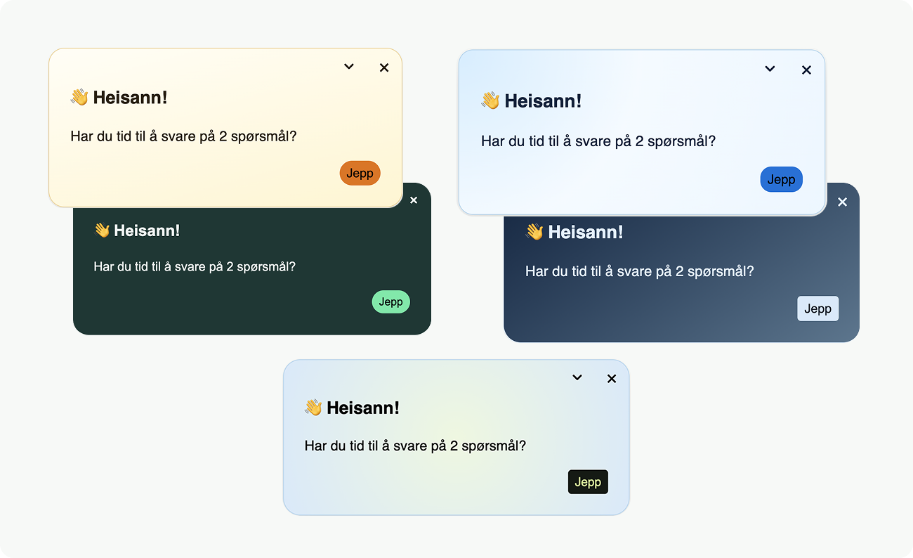 Illustrasjon: Design: Tilpass utseendet på undersøkelser
