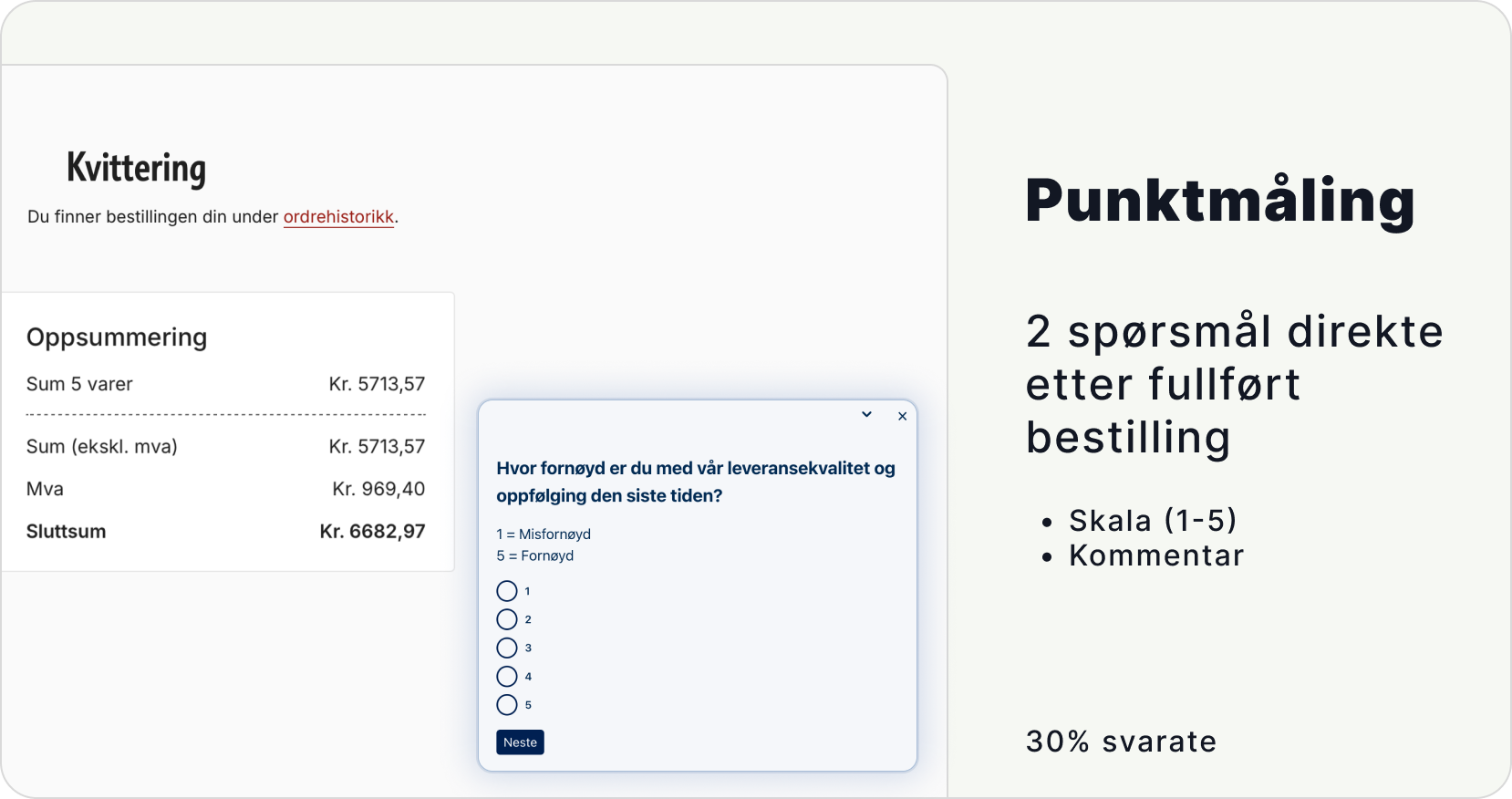 Brukerundersøkelse om leveransekvalitet