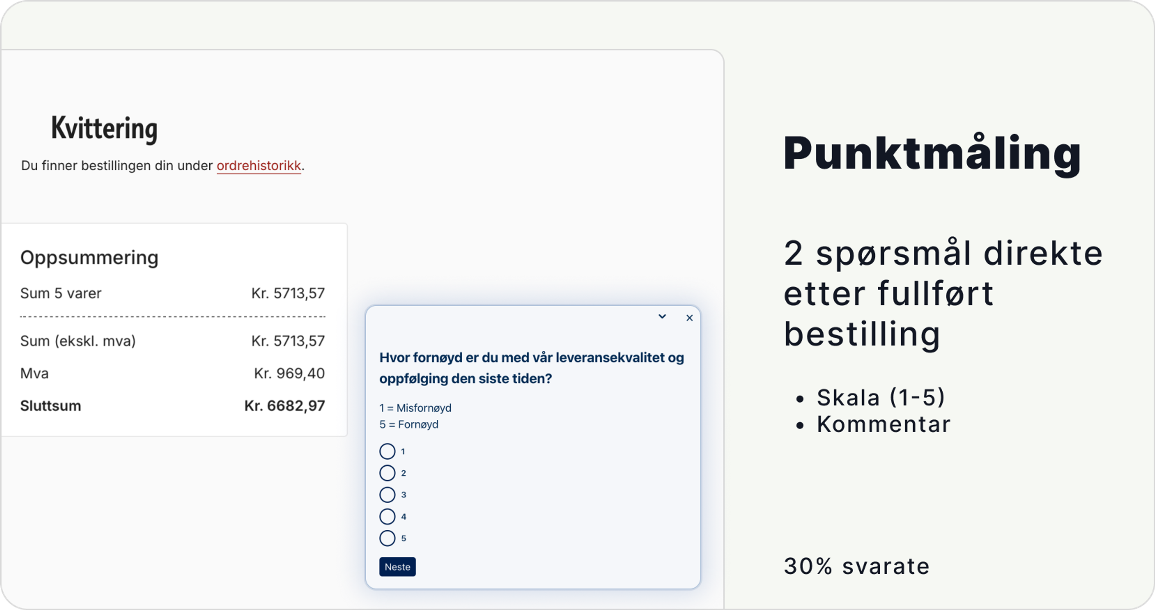 Brukerundersøkelse om leveransekvalitet