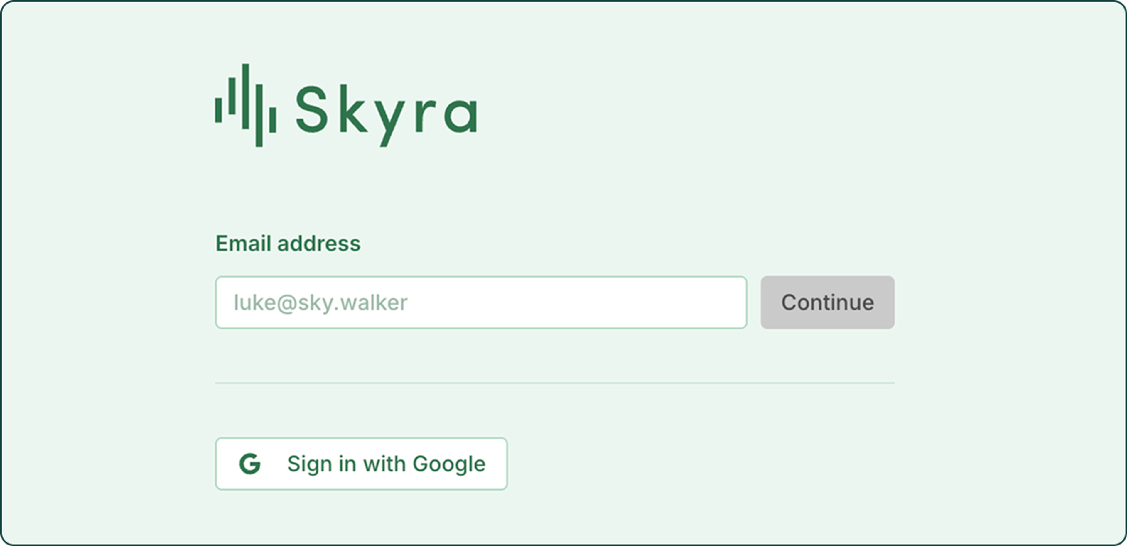 Illustrasjon: Slik logger du inn i Skyra