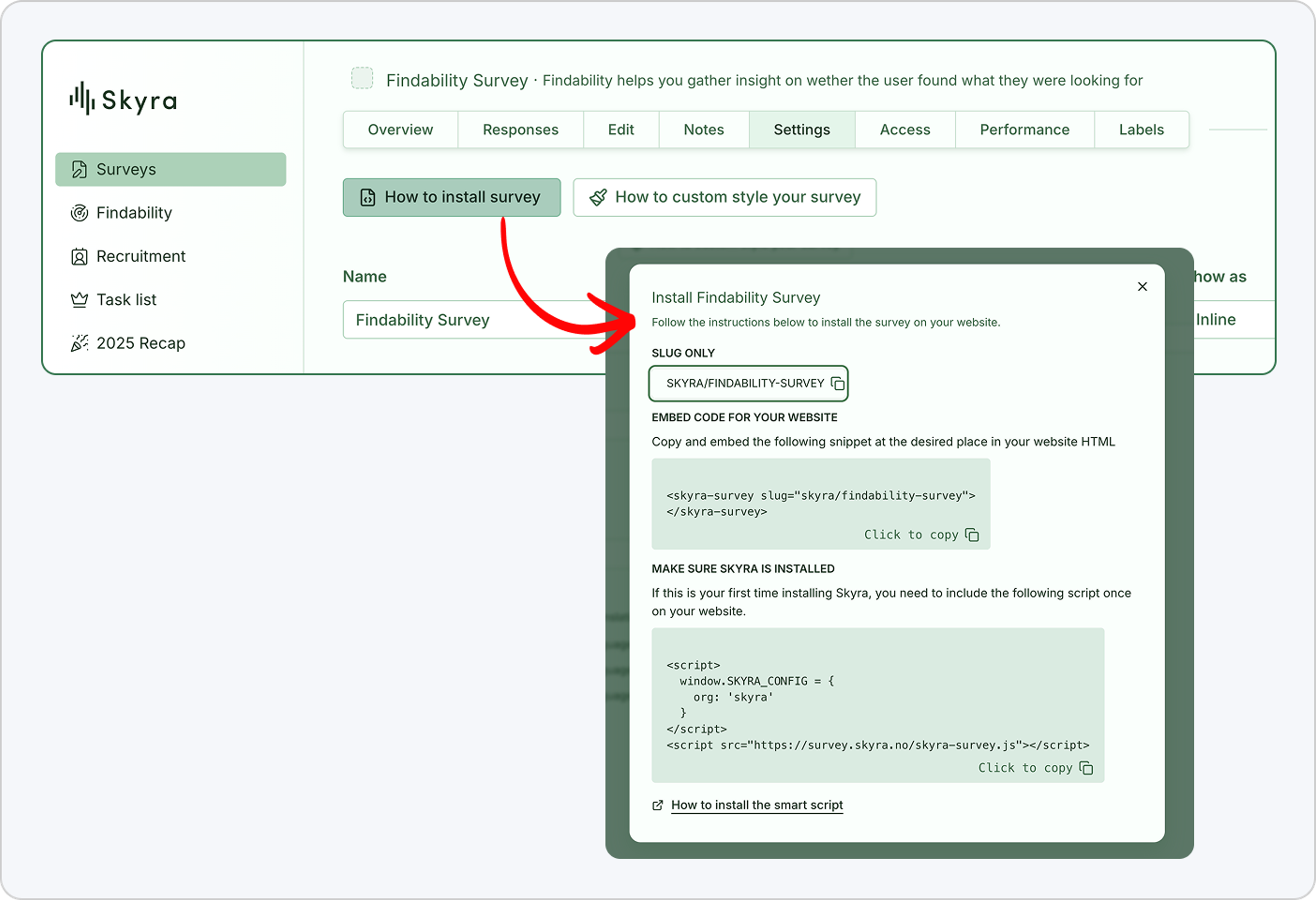 Illustrasjon: Hvordan installere Findability på din nettside