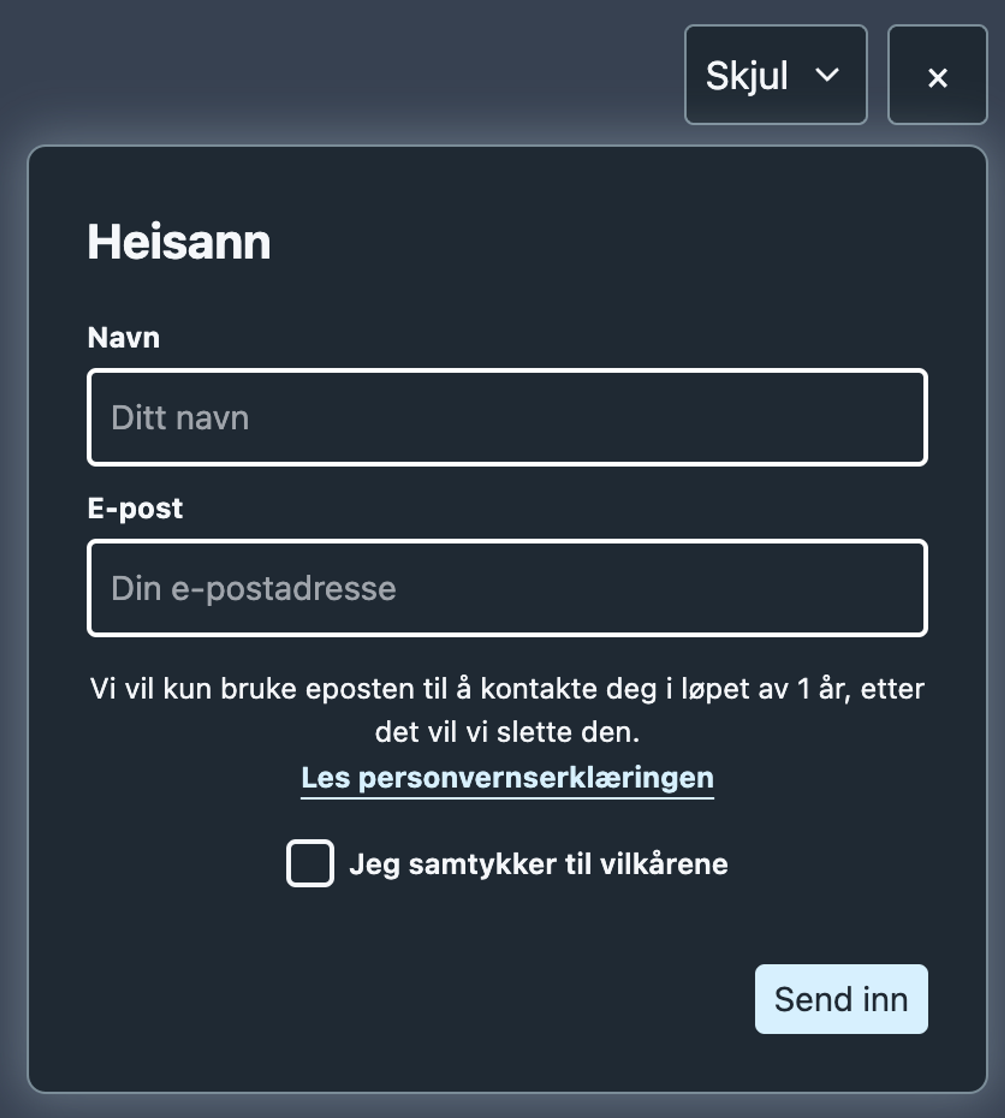 Screenshot: 1.1 New floating close button and improved minimised mode