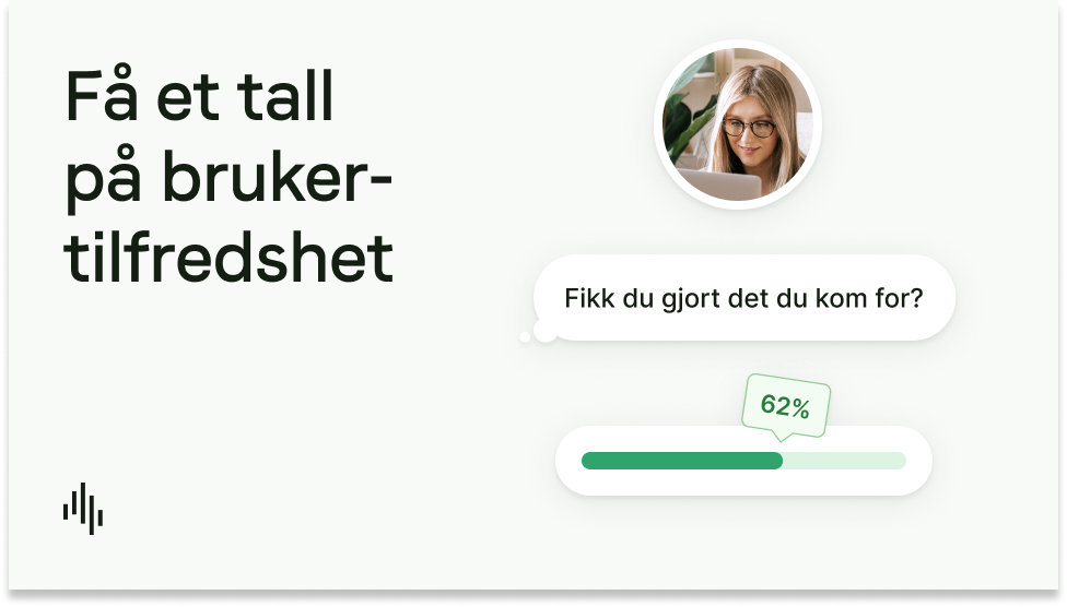 Brukertilfredshet er enkelt å måle med toppoppgaver