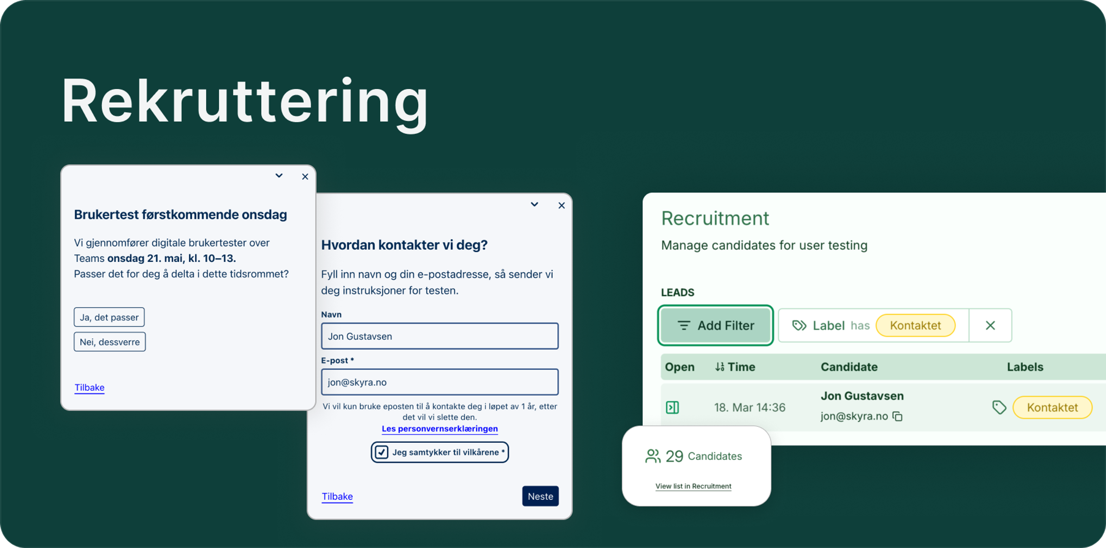 Illustrasjon: Introduksjon: Rekruttering til brukertesting