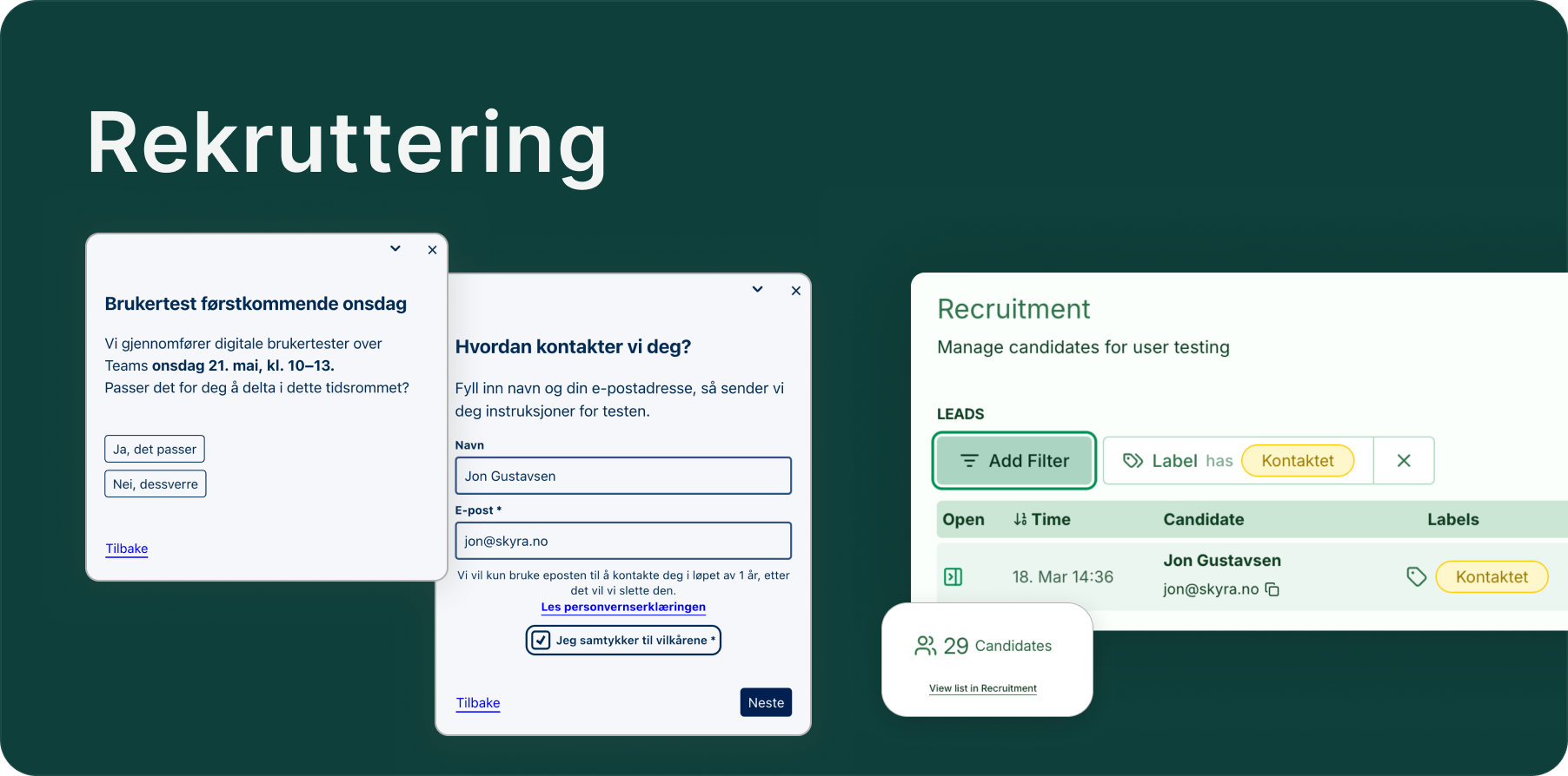 Illustrasjon: Introduksjon: Rekruttering til brukertesting