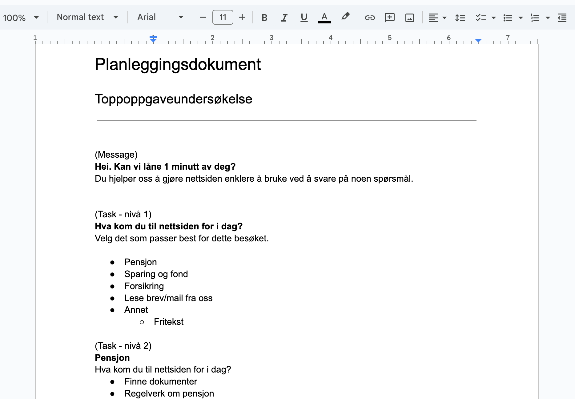 Illustrasjon: Hvordan planlegge en toppoppgaveundersøkelse