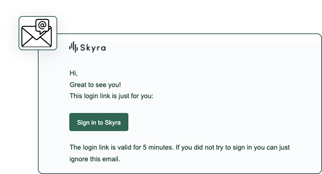 Illustrasjon: Slik logger du inn i Skyra