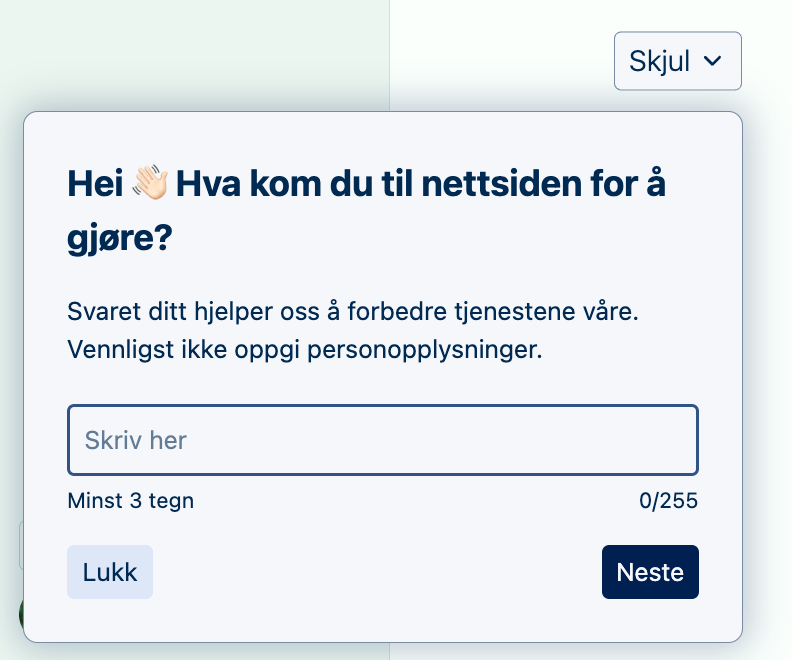Illustrasjon: Discovery Survey: Opprett ny undersøkelse