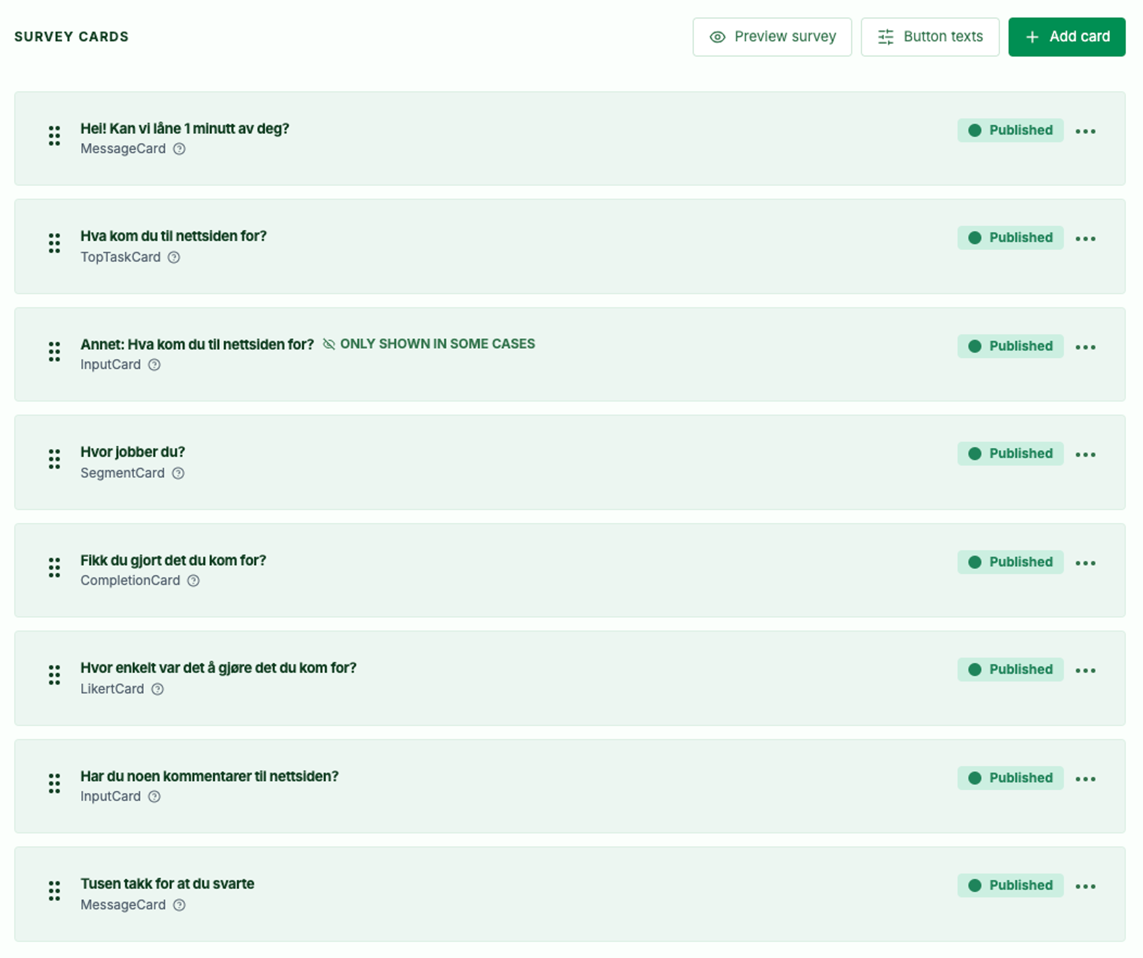 Screenshot: 3.0 Survey edit