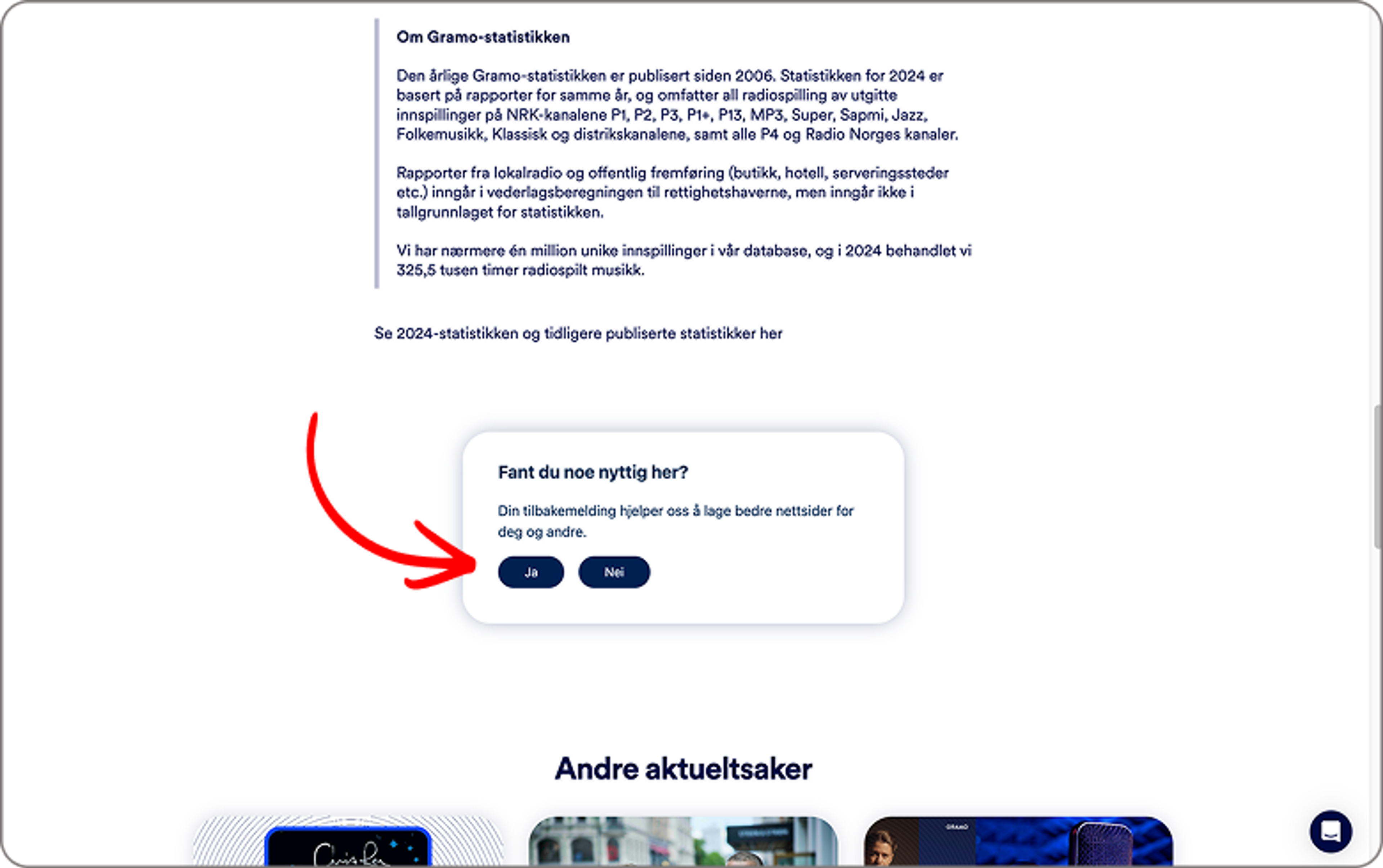Illustrasjon: Publiserer en Inline-survey (embedded)