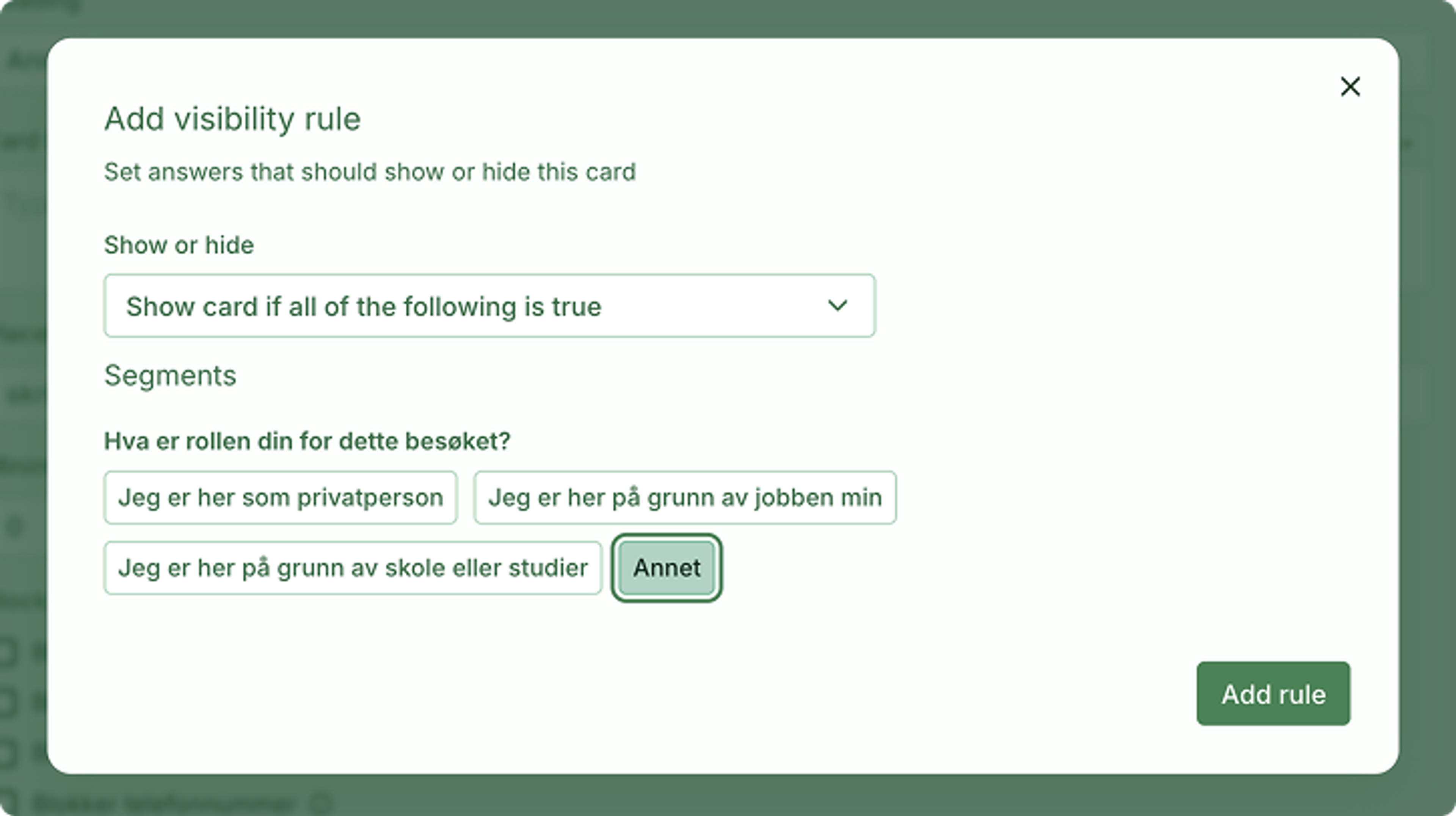 Illustrasjon: Fritekst etter "Annet"