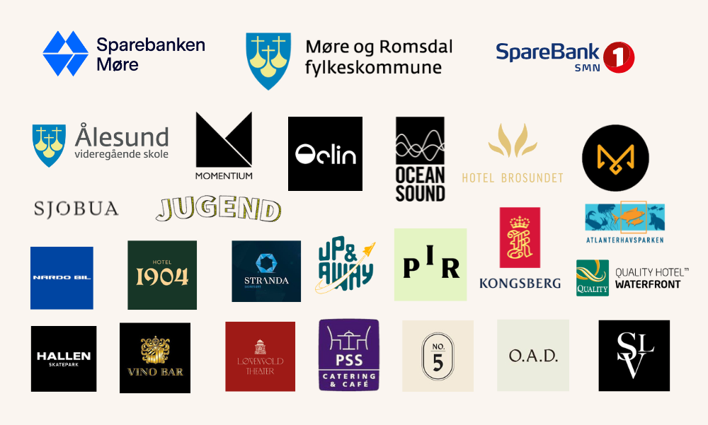 Plakat med logoer