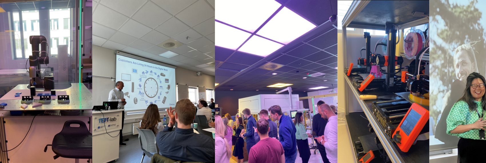 Collage av bilder med forskjellige aktiviteter