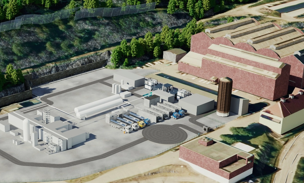 Illustrasjonsbilde av Norwegian Hydrogen sitt anlegg på Rjukan