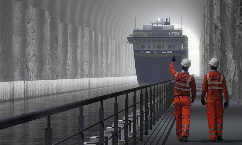 Havila Kystruten i Stad skipstunnel