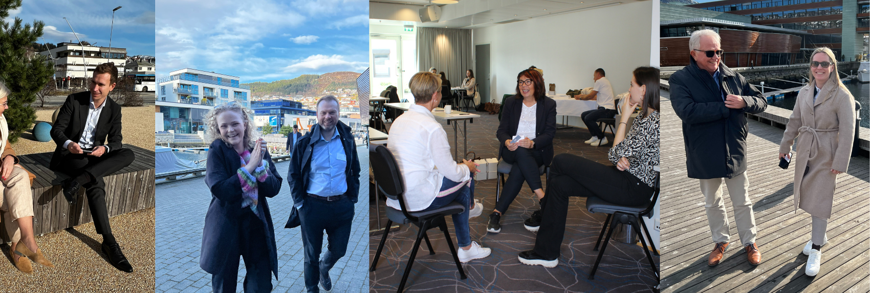 Collage av mentorsituasjoner