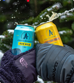 Athletic Brewing Co. Can in the Snow