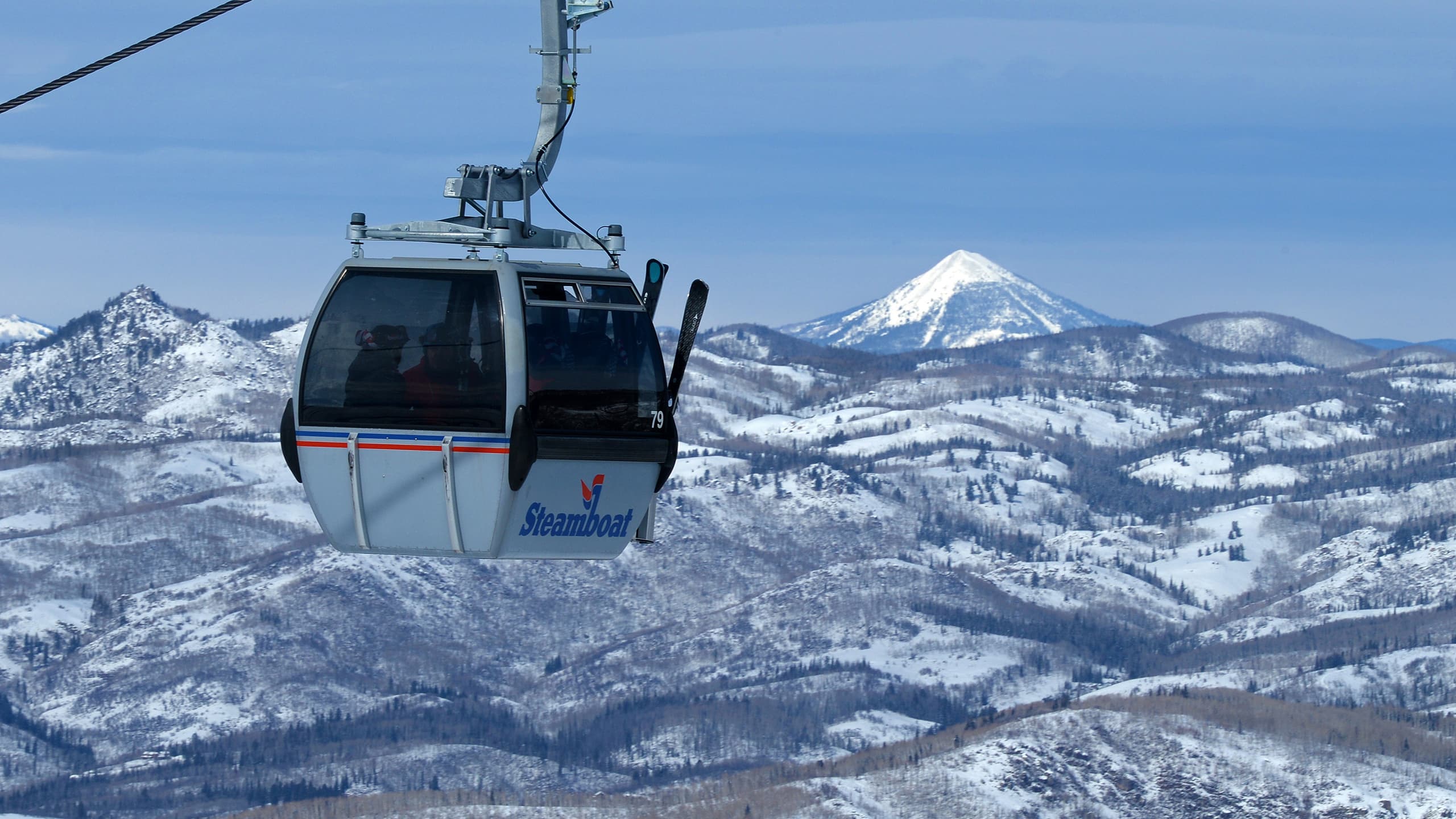 Bateau à vapeur - Colorado - autocollant de station de ski en
