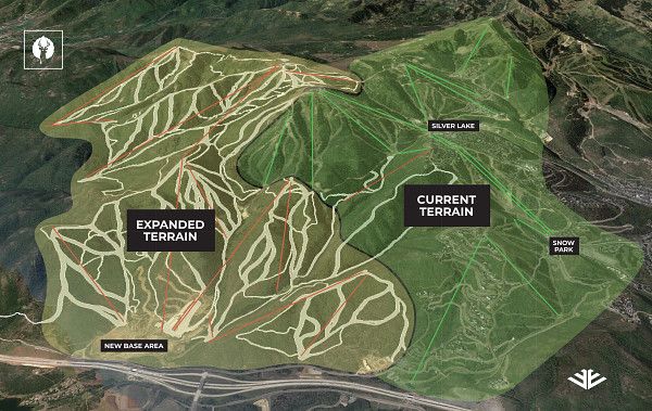 A map of Deer Valley’s planned ski terrain expansion.
