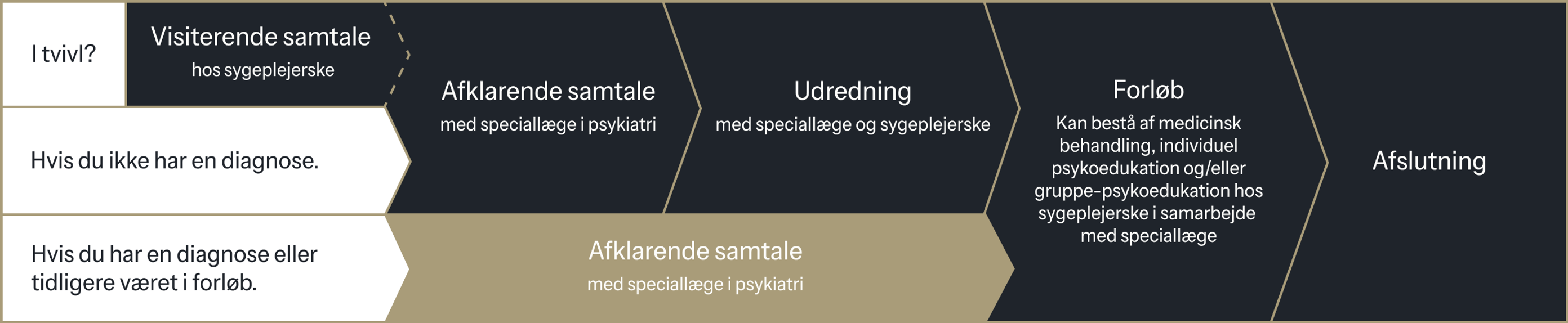 forløbsmodel for Resilio Psykiatri