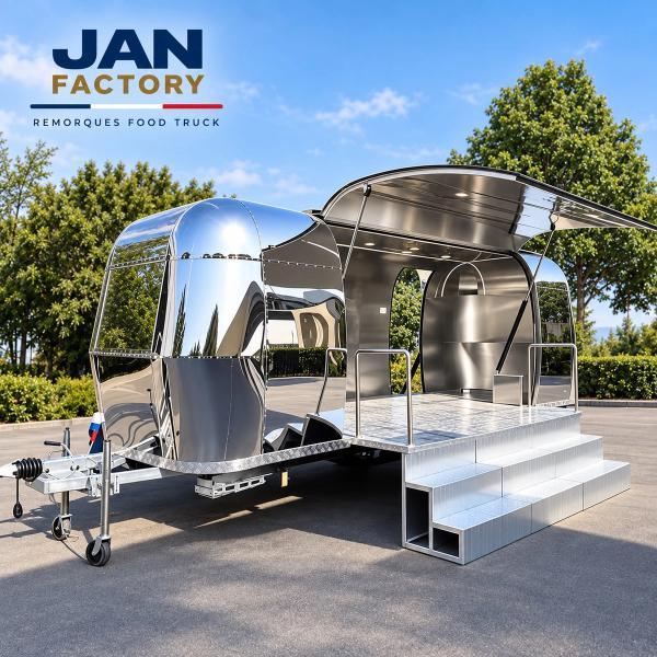 EVENT-450 inox avec plateforme événementielle et escalier