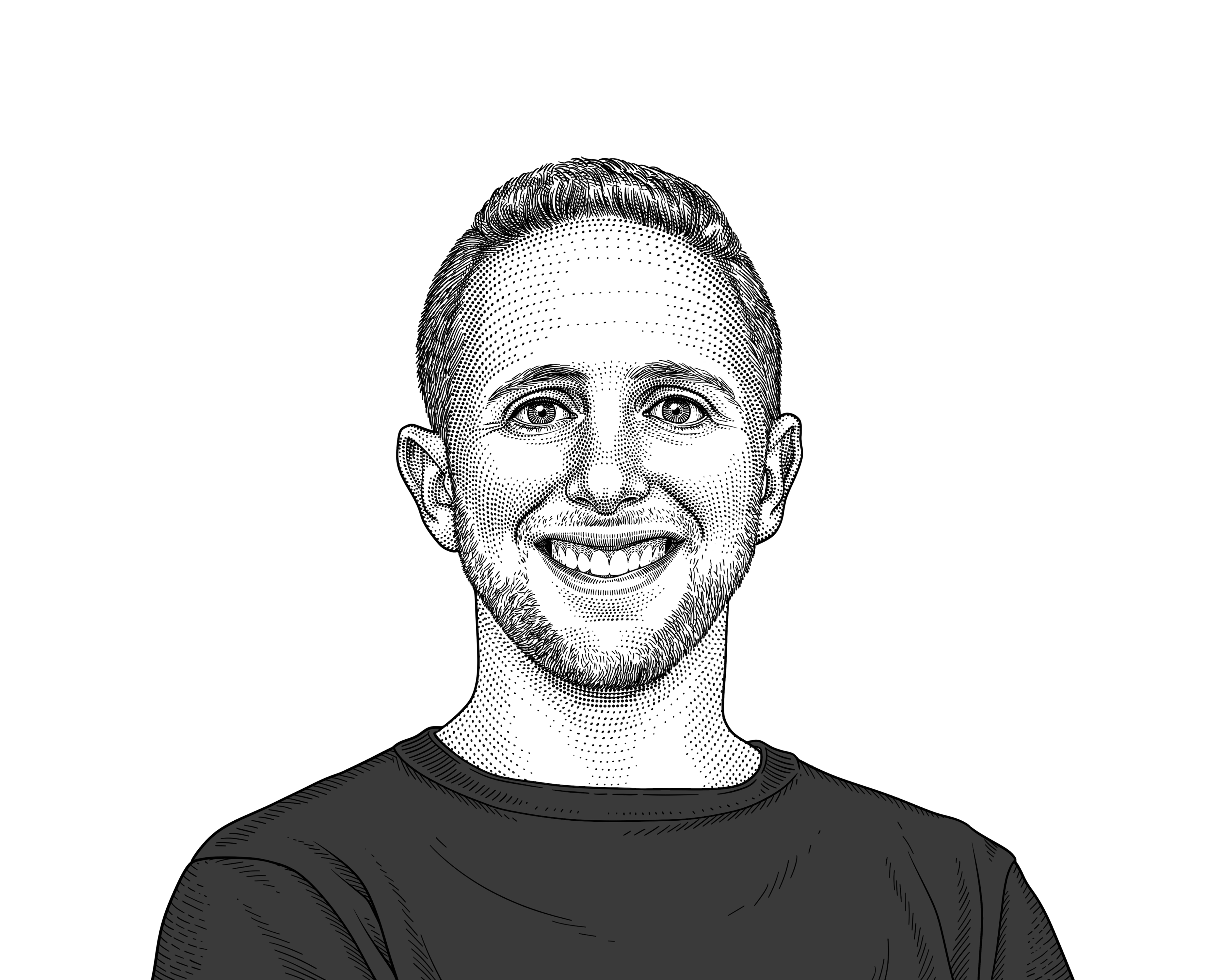 Alex Grubman's headshot drawing
