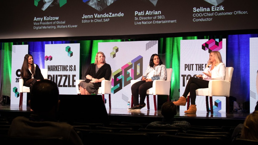 Amy Kozlow, Jennifer VandeZande, Patricia Atrian, and Selina Eizik speaking at the Customer-First Marketing Strategies session at C3 2022