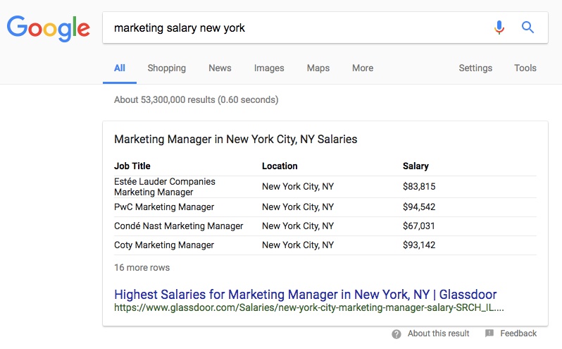 How do you get to the top of Google? Target queries with tables.
