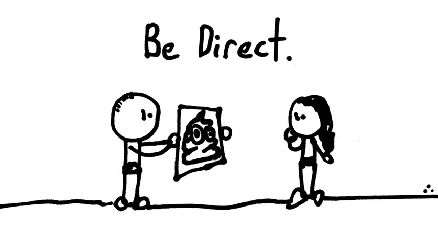 comic emphasizing how important it is to be direct