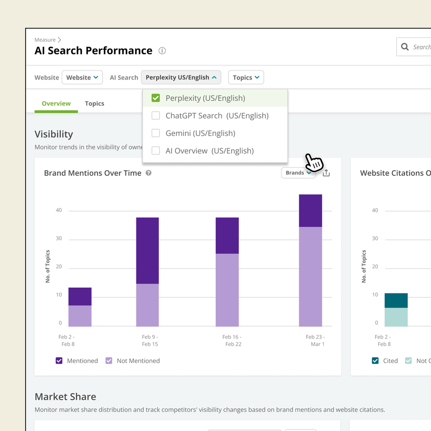 AI Search Performance product screenshot